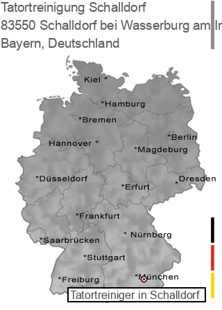 Tatortreinigung Schalldorf bei Wasserburg am Inn, 83550 Schalldorf