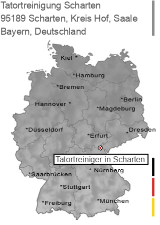 Tatortreinigung 95189 Scharten, Bayern Tatortreinigung Scharten, Kreis Hof, Saale, 95189 Scharten
