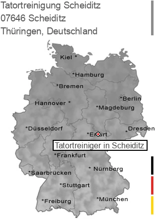 Tatortreinigung Scheiditz, 07646 Scheiditz