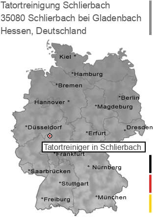 Tatortreinigung Schlierbach bei Gladenbach, 35080 Schlierbach