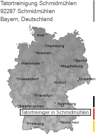 Tatortreinigung Schmidmühlen, 92287 Schmidmühlen