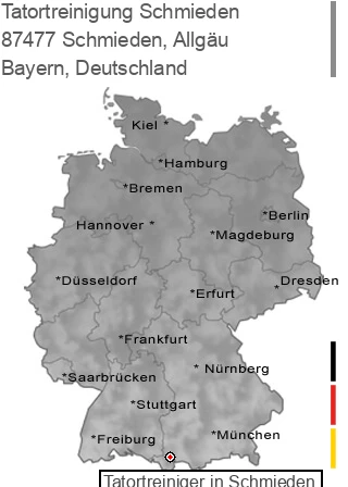 Tatortreinigung Schmieden, Allgäu, 87477 Schmieden