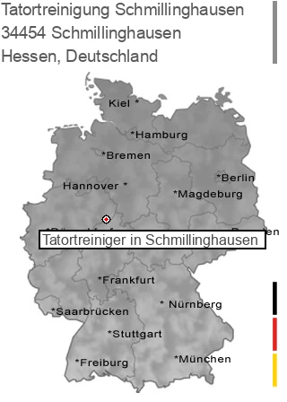 Tatortreinigung Schmillinghausen, 34454 Schmillinghausen