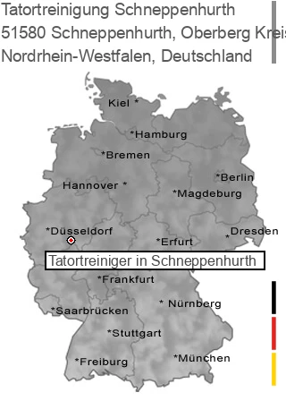 Tatortreinigung Schneppenhurth, Oberberg Kreis, 51580 Schneppenhurth