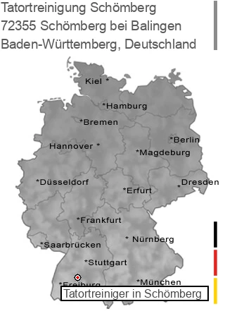 Tatortreinigung Schömberg bei Balingen, 72355 Schömberg