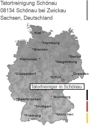 Tatortreinigung Schönau bei Zwickau, 08134 Schönau