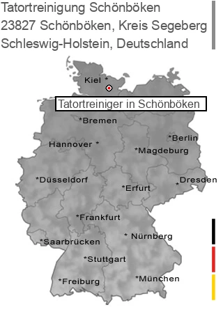 Tatortreinigung Schönböken, Kreis Segeberg, 23827 Schönböken