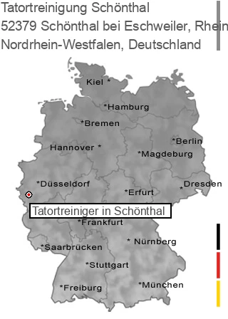 Tatortreinigung Schönthal bei Eschweiler, Rheinland, 52379 Schönthal