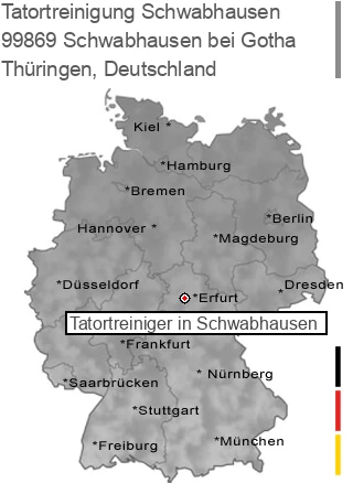 Tatortreinigung Schwabhausen bei Gotha, 99869 Schwabhausen