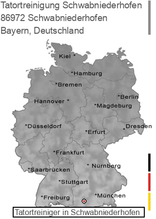 Tatortreinigung Schwabniederhofen, 86972 Schwabniederhofen