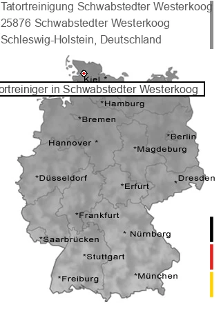 Tatortreinigung Schwabstedter Westerkoog, 25876 Schwabstedter Westerkoog