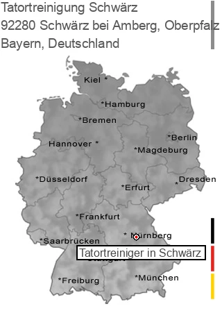 Tatortreinigung Schwärz bei Amberg, Oberpfalz, 92280 Schwärz