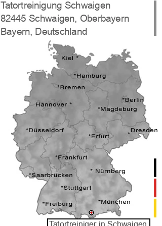 Tatortreinigung Schwaigen, Oberbayern, 82445 Schwaigen