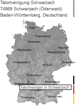 Tatortreinigung Schwarzach (Odenwald), 74869 Schwarzach