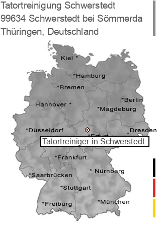 Tatortreinigung Schwerstedt bei Sömmerda, 99634 Schwerstedt