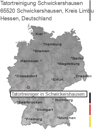 Tatortreinigung Schwickershausen, Kreis Limburg an der Lahn, 65520 Schwickershausen