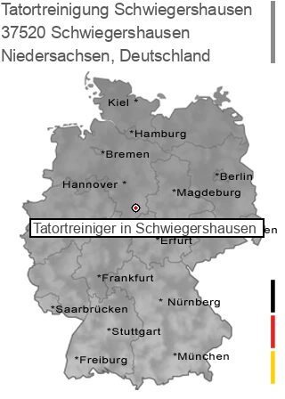 Tatortreinigung Schwiegershausen, 37520 Schwiegershausen