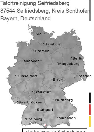 Tatortreinigung Seifriedsberg, Kreis Sonthofen, 87544 Seifriedsberg