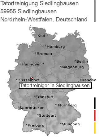 Tatortreinigung Siedlinghausen, 59955 Siedlinghausen
