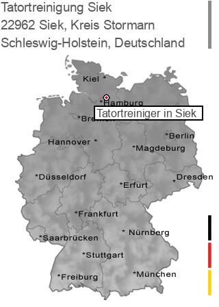 Tatortreinigung Siek, Kreis Stormarn, 22962 Siek