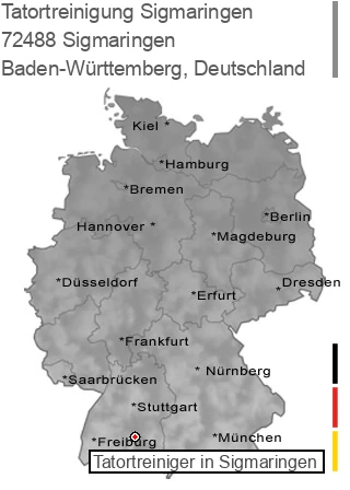 Tatortreinigung Sigmaringen, 72488 Sigmaringen