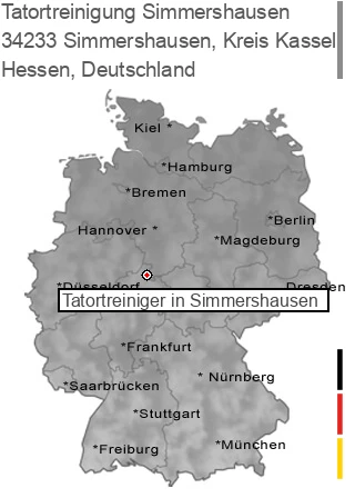 Tatortreinigung Simmershausen, Kreis Kassel, 34233 Simmershausen