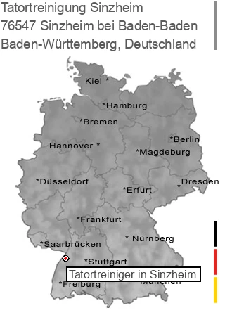 Tatortreinigung Sinzheim bei Baden-Baden, 76547 Sinzheim