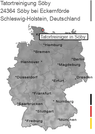 Tatortreinigung Söby bei Eckernförde, 24364 Söby
