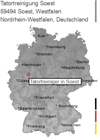Tatortreinigung Soest, Westfalen, 59494 Soest