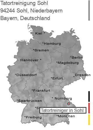 Tatortreinigung Sohl, Niederbayern, 94244 Sohl