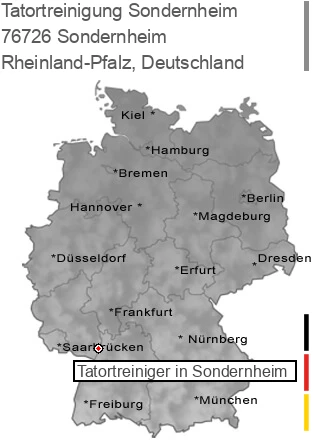 Tatortreinigung Sondernheim, 76726 Sondernheim