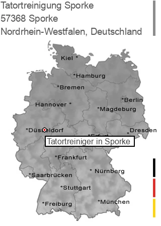 Tatortreinigung Sporke, 57368 Sporke