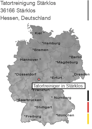 Tatortreinigung Stärklos, 36166 Stärklos