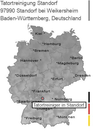 Tatortreinigung 97990 Standorf, Baden-Württemberg Tatortreinigung Standorf bei Weikersheim, 97990 Standorf