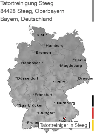 Tatortreinigung Steeg, Oberbayern, 84428 Steeg
