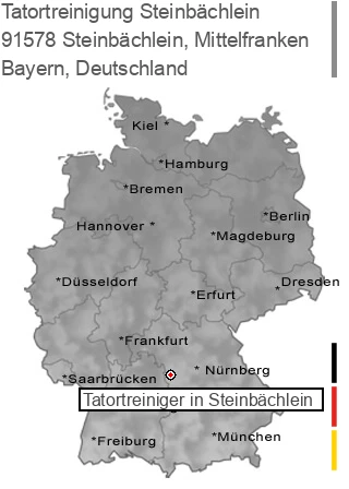 Tatortreinigung Steinbächlein, Mittelfranken, 91578 Steinbächlein