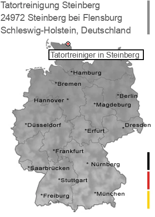 Tatortreinigung Steinberg bei Flensburg, 24972 Steinberg