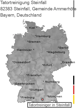 Tatortreinigung Steinfall, Gemeinde Ammerhöfe, 82383 Steinfall