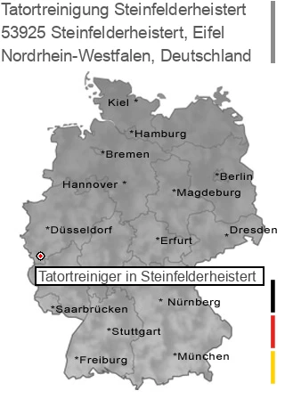 Tatortreinigung Steinfelderheistert, Eifel, 53925 Steinfelderheistert