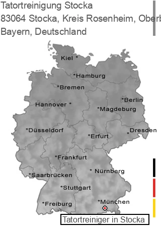 Tatortreinigung Stocka, Kreis Rosenheim, Oberbayern, 83064 Stocka