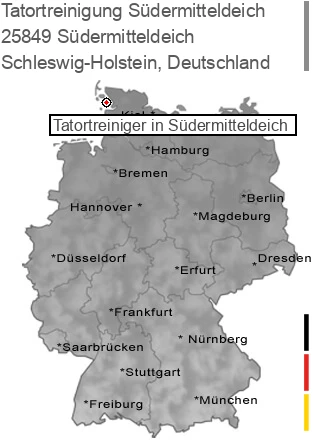 Tatortreinigung Südermitteldeich, 25849 Südermitteldeich