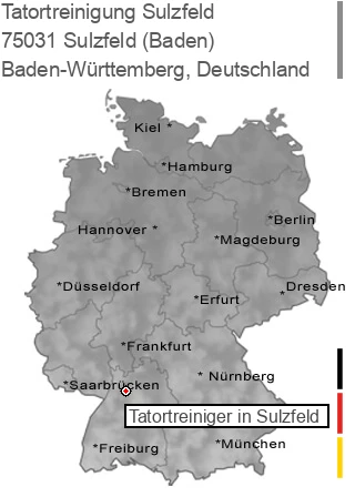 Tatortreinigung Sulzfeld (Baden), 75031 Sulzfeld