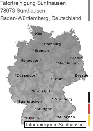 Tatortreinigung Sunthausen, 78073 Sunthausen