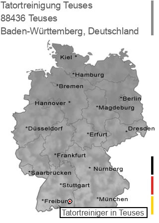 Tatortreinigung Teuses, 88436 Teuses