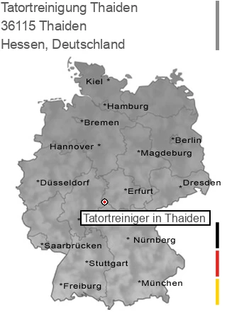 Tatortreinigung Thaiden, 36115 Thaiden