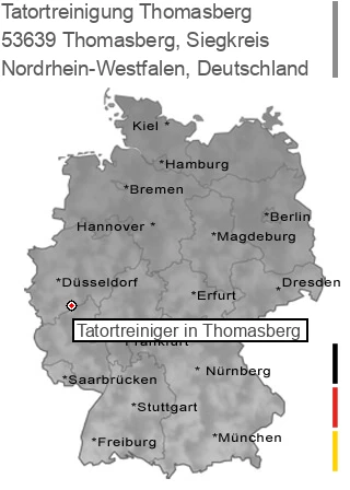 Tatortreinigung Thomasberg, Siegkreis, 53639 Thomasberg