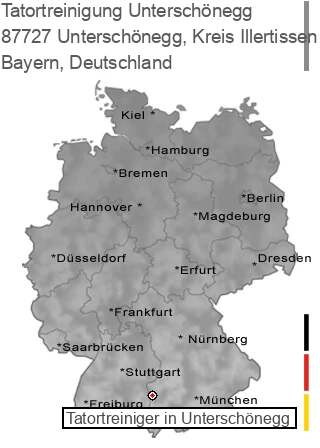Tatortreinigung Unterschönegg, Kreis Illertissen, 87727 Unterschönegg