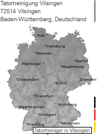 Tatortreinigung Vilsingen, 72514 Vilsingen
