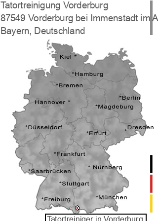 Tatortreinigung Vorderburg bei Immenstadt im Allgäu, 87549 Vorderburg