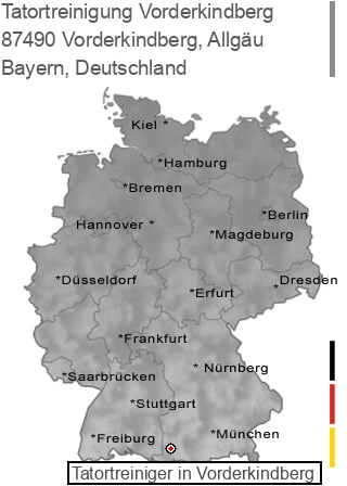 Tatortreinigung Vorderkindberg, Allgäu, 87490 Vorderkindberg